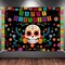 Dia De Los Muertos Sugar Skull Happy Birthday Background Decoration(Multicolor)